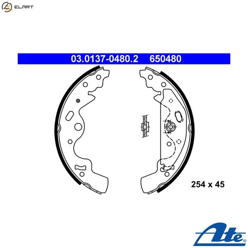 Brake shoe set 0137 0480 - set, 03.0137-0480.2