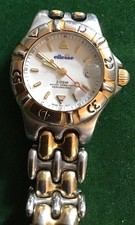 Vintage Ladies Ellesse Divers Style Watch 03-0034 Two Tone Quartz 7 Jewels Works