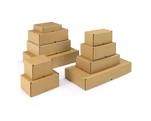 Brown shipping cardboard boxes - brown,