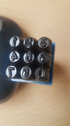 Stamps letters numbers set - 0-9,