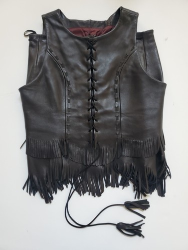Vtg women fringe black - women's,