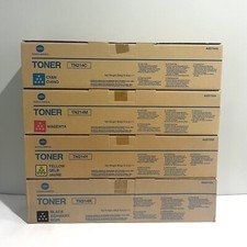 Konica Minolta (TN214) Toner Cartridge Set x4 - C,M,Y,K,  For  BIZHUB C200 - NEW