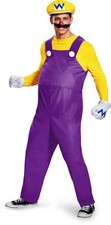 Licensed Nintendo Super Mario Brothers Wario Deluxe Adult Men Halloween Costume
