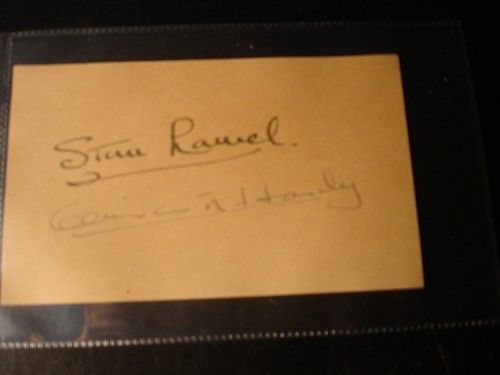 Signed autographed stan - signed, laurel