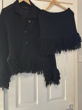 Zara Knitted Navy Blue Two