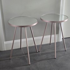 M&S Copper/Mirrored Side Table