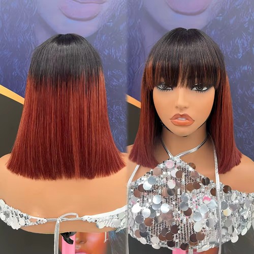 Inches bob wig with bang - inches,
