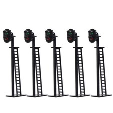 5pcs Model Railway 2-Light OO HO Scale 1:87 Block Signal Green Red 6cm JTD03