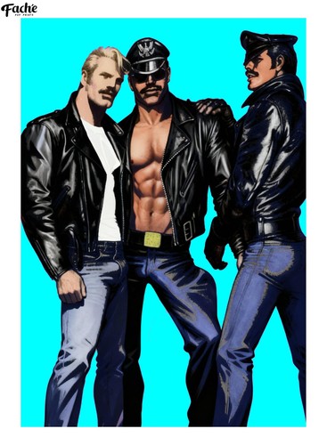 Leather trio lgbtq pop - pop, art
