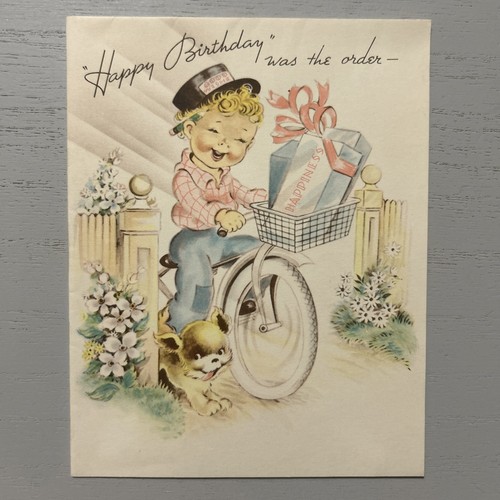 Vintage birthday card - birthday,