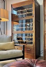 Exceptional 1930s English Oak Vintage Haberdashery Cabinets by Dudley & Co.