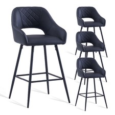 2/4pcs Bar Stools Velvet/PU