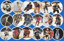 1984-85 KELLOGG’S  SINGLE AND ACCORDION PANEL DISCS & TEAM LOGO SEE LIST