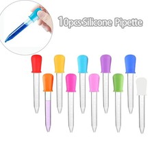 10Pcs/Set 5ml Silicone Plastic Pipette School Lab Experiment Supplies Dropper Fe