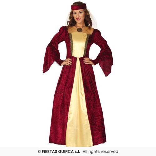 Red medieval lady - red, maiden