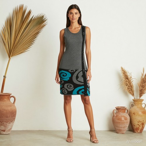 Knit dress peruzzi grey - grey, uk
