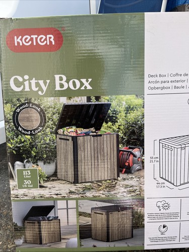 Keter city box storage wood - city,