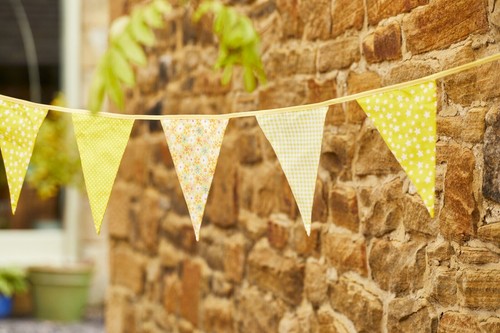 Fabric bunting garden - fabric,
