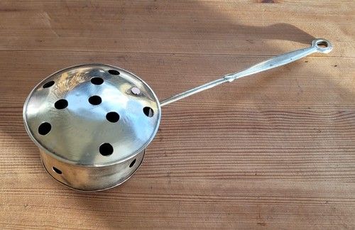 Brass chestnut roasting pan - brass,