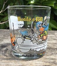 Old Nutella Boule & Bill French Cartoon Tumbler Glass L’attaque De La Diligence