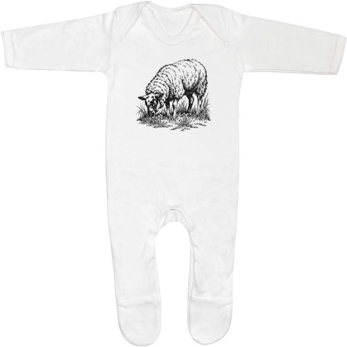 Grazing sheep baby romper - 'grazing,