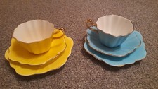 Royal Stuart Spencer Stevenson Harlequin Tea Cup /Trio set x 2