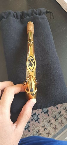 Selmer plaqué gold sax neck - gold,