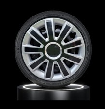 New  14" wheel trims to fit Fiat 500 + badges