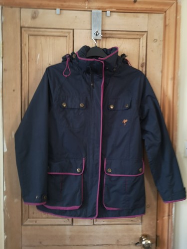 Puffa jacket navy hooded coat - puffa,