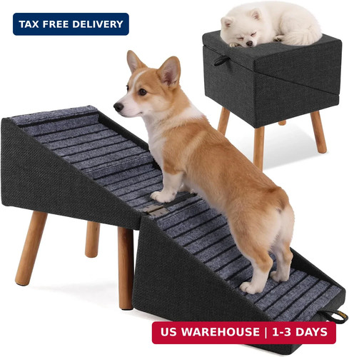 Foldable dog stairs - dog,