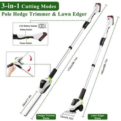 Long reach cordless hedge - reach,