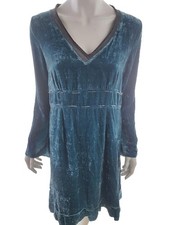 ✨ PERUZZI ITALY Womens Sukienka Prosta Niebieski Długi rękaw 10/12 (38) W ✨