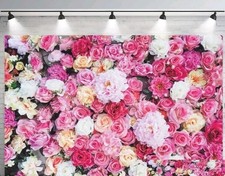 Fresh Floral Wall Backdrop 7X5
