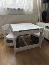Kids Toddler White Table With