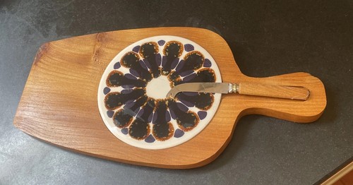Vintage tile cheeseboard with - vintage,