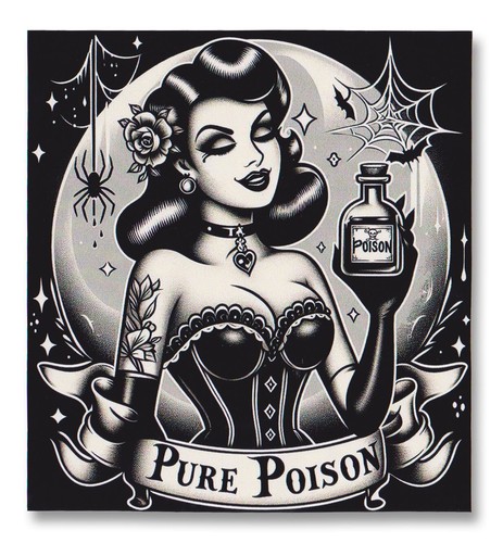 Pure poison vinyl sticker - poison,