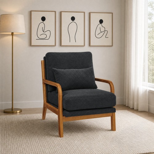 Wooden lounge chair with - wooden,