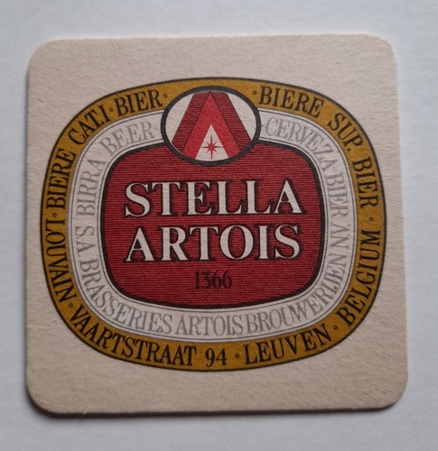 Stella artois beer mat green - stella,