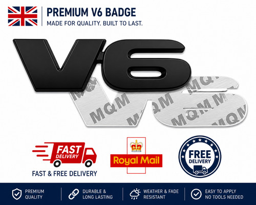 Black car badge - v6, emblem