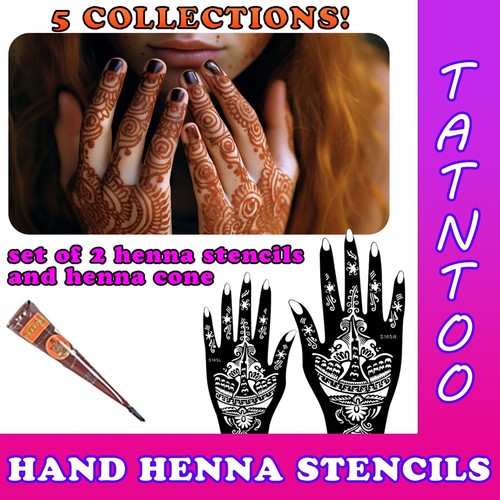 Henna stencils hands - hands, mehndi