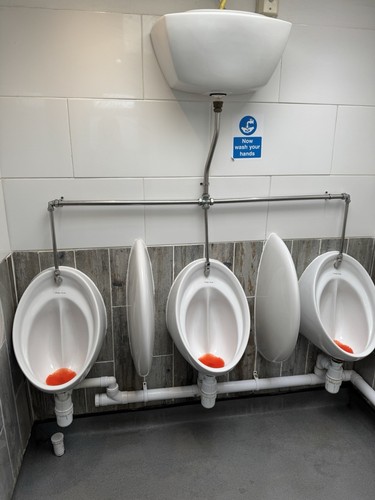 Urinals with dividers - urinals,