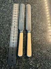 X2 Faux Bone Handled Knives Firth Brearley Stainless Steel Sheffield Vintage R10