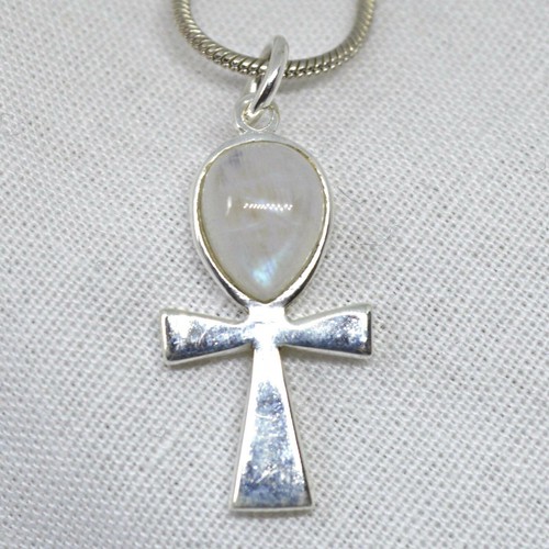 Small ankh pendant moonstone - pendant,