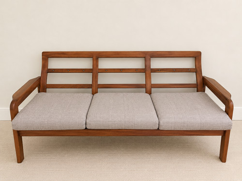 Danish teak three seater - seater, sofa