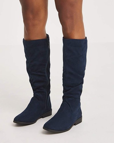 Evren ruched boot extra wide - ruched,