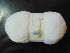 James C Brett 3ply Baby Yarn 100% Acrylic Knitting Yarn White