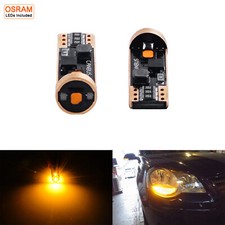 2x Amber T10 501 W5W LED