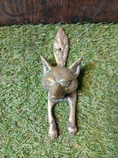  VINTAGE  BRASS FOX DOOR