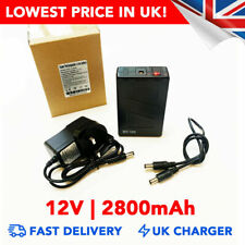 12v 2800mAh DC Rechargeable Li-ion Battery Portable Power Pack - UK