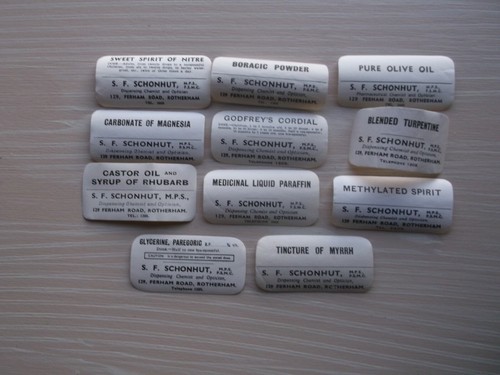 Vintage chemist labels sidney - vintage,